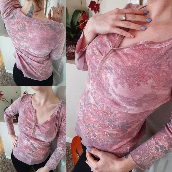 One World Long Sleeve Pink PL - Picture 1 of 4